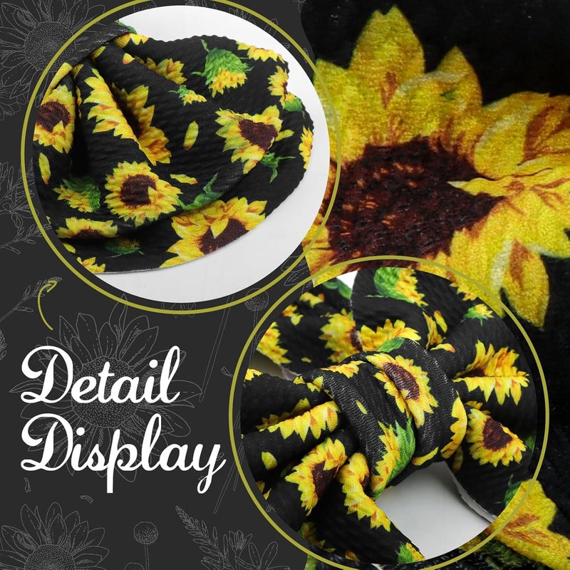 ONENINEDREAM 7’’ Yellow Bows for Baby Girls Sunflower Girl Headbands Baby Bow Summer Outfits Hair Accessories for Newborn Infant Toddler Clothes - Image 5